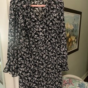 J Crew Black & White dress Size Large